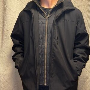 Weatherproof Black Performance Jacket with Water-Resistant Fabric